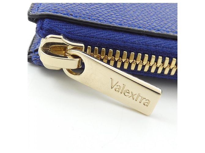 Billetera de piel de ternera suave Valextra Azul - vista 4