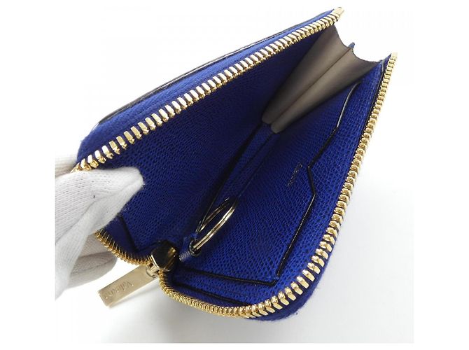 Billetera de piel de ternera suave Valextra Azul - vista 5
