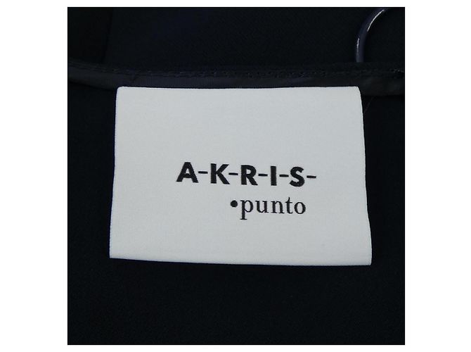 Autre Marque Akris Kleid Blau Marineblau - Ansicht 4
