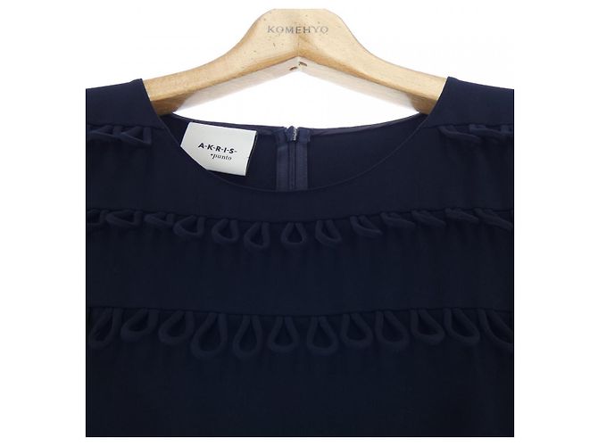 Autre Marque Akris Kleid Blau Marineblau - Ansicht 5