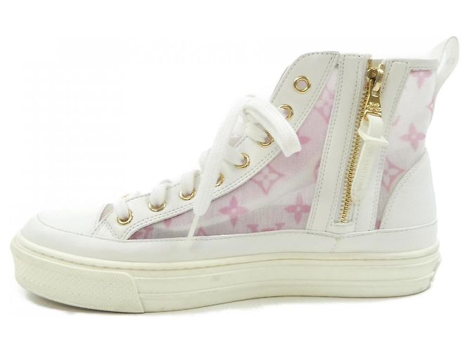 Sneakers Stellar Line Louis Vuitton Rosa Bianco - vista 2