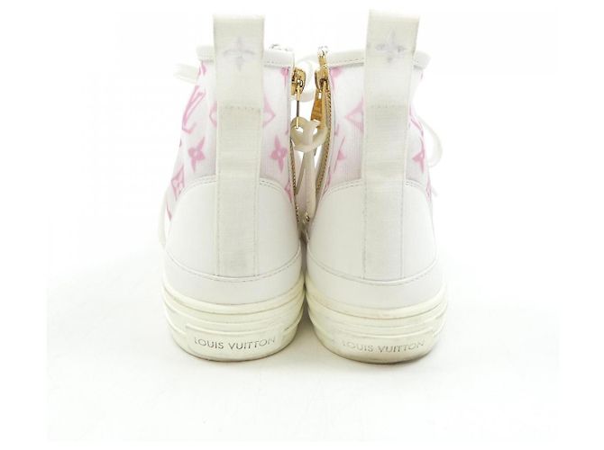Sneakers Stellar Line Louis Vuitton Rosa Bianco - vista 5