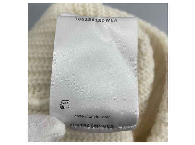 Moncler BERRETTO Wollstrickmütze Weiß - Ansicht 10