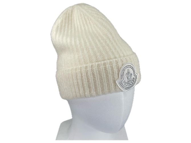 Moncler BERRETTO Wollstrickmütze Weiß - Ansicht 2