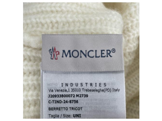Moncler BERRETTO Wollstrickmütze Weiß - Ansicht 6