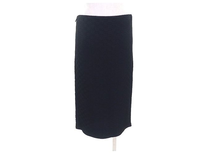Saia de rayon com padrão GG da Gucci Preto - vista 4