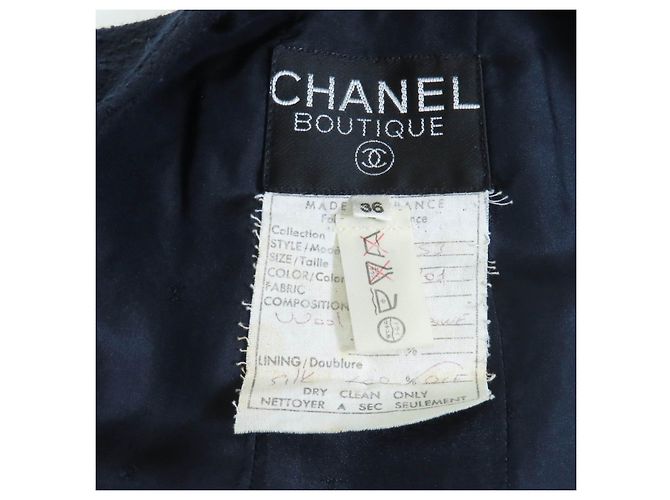 Terno de Lã Chanel BOUTIQUE Azul Azul marinho - vista 12
