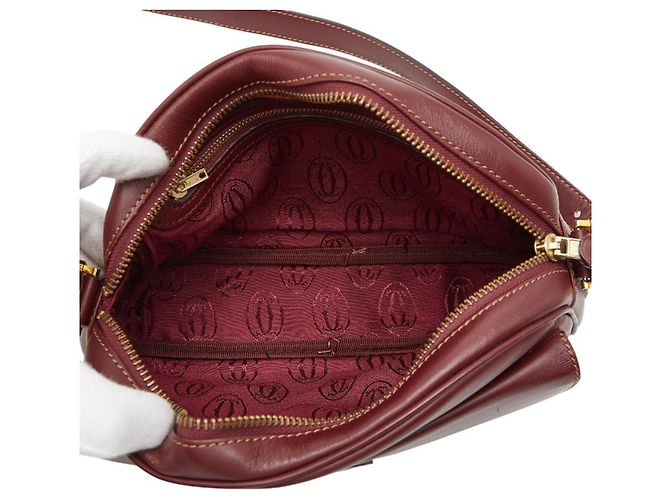 Borsa a Spalla Cartier Must Line Bordò - vista 15