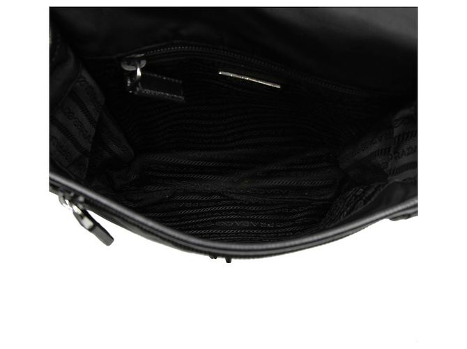 Borsa a tracolla Prada con placca logo triangolare Nero - vista 4