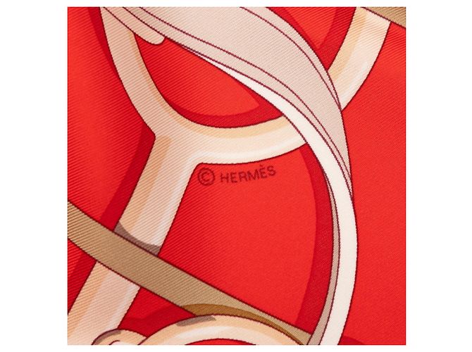 Hermès Hermes Carre 90 Panoplie Equestre Scarf Red Multiple colors - view 5