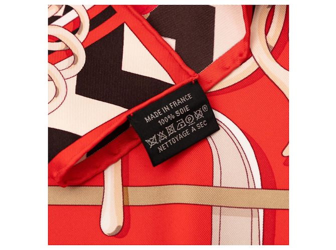 Hermès Hermes Carre 90 Panoplie Equestre Scarf Red Multiple colors - view 6