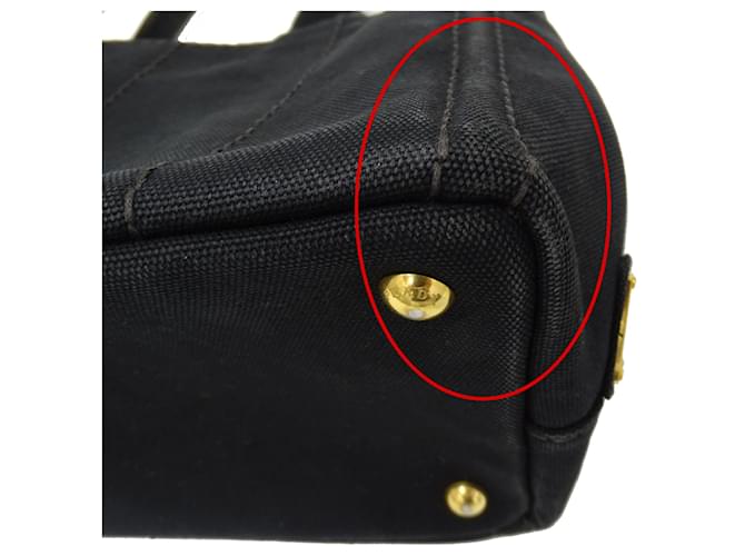 Prada Canapa Mini-Handtasche Schwarz - Ansicht 12