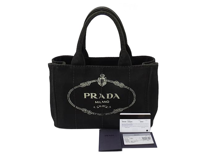 Prada Canapa Mini-Handtasche Schwarz - Ansicht 7