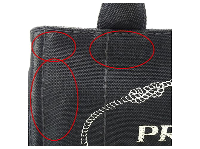 Prada Canapa Mini-Handtasche Schwarz - Ansicht 9
