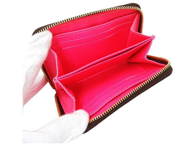 Monedero Monogram Graffiti Louis Vuitton Castaño Rosa Fucsia Monograma - vista 4