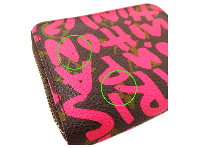 Monedero Monogram Graffiti Louis Vuitton Castaño Rosa Fucsia Monograma - vista 9