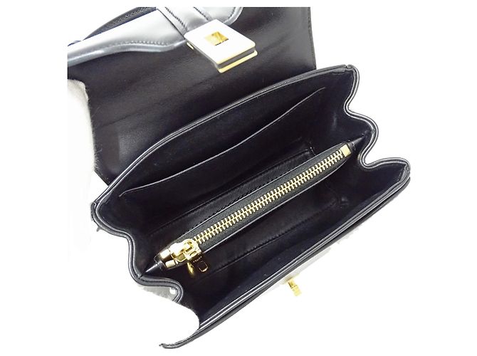 Céline Borsa in pelle nera Celine Nero - vista 5