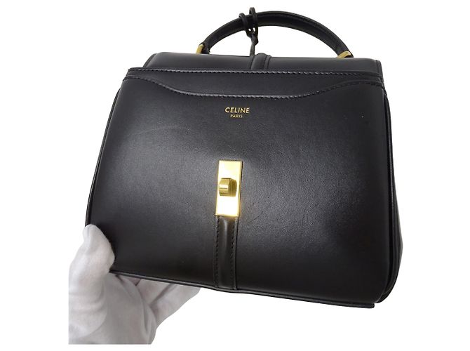 Céline Borsa in pelle nera Celine Nero - vista 8