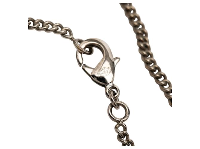 Collana Chanel Camelia Coco Mark Argento - vista 5