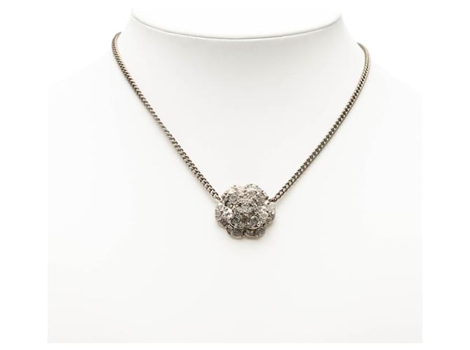 Collana Chanel Camelia Coco Mark Argento - vista 6