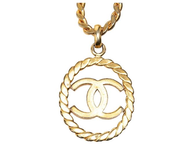 Timeless Chanel Vintage Coco Mark Doppelketten-Gürtel Golden - Ansicht 2