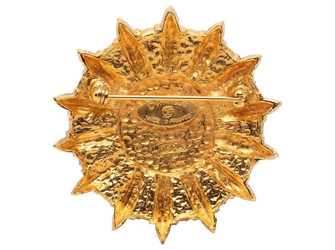 Spilla placcata in oro con il logo Coco di Chanel D'oro - vista 2