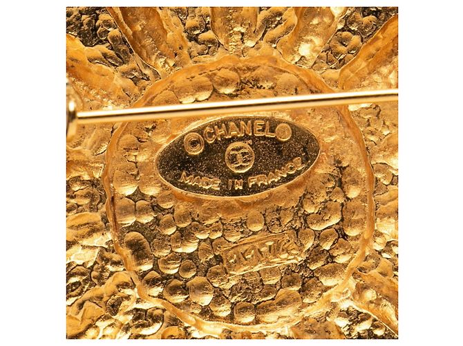 Spilla placcata in oro con il logo Coco di Chanel D'oro - vista 3