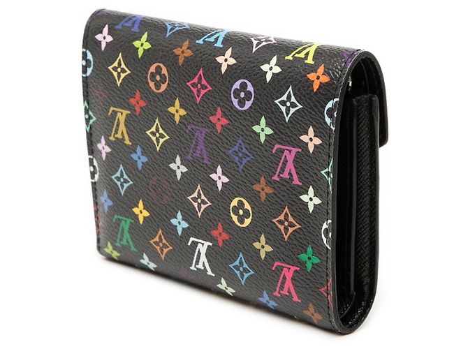 Billetera plegable Louis Vuitton x Takashi Murakami Negro - vista 3
