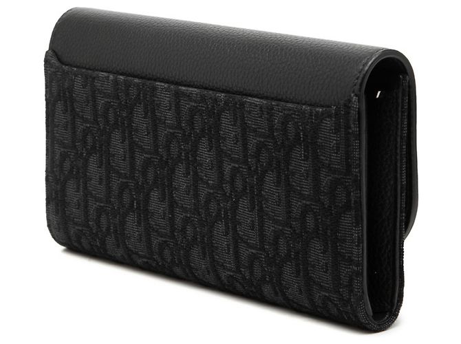 Portafoglio Lungo Dior Oblique Saddle Christian Dior Nero - vista 2