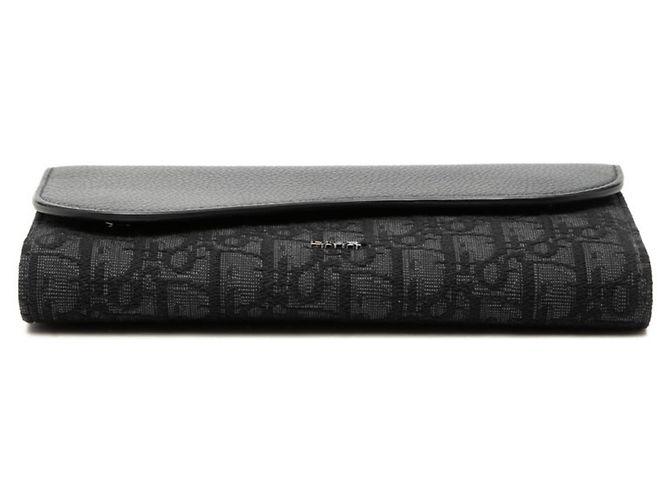 Portafoglio Lungo Dior Oblique Saddle Christian Dior Nero - vista 3