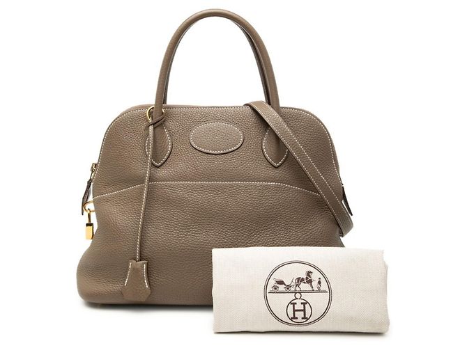 Borsa Hermès Bolide 31 Grigio Taupe - vista 7