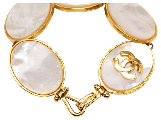 Pulsera Coco Mark de Chanel Blanco Dorado - vista 5