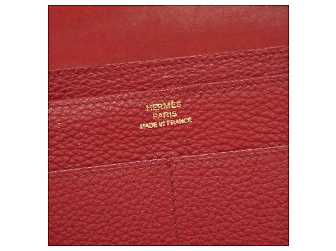 Cartera Larga Dogon GM de Hermès en Rouge Casaque Roja - vista 4