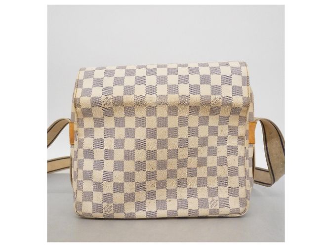 Borsa a Spalla Naviglio Damier Azur Louis Vuitton Bianco - vista 14