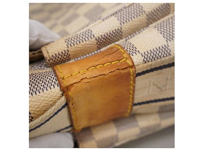 Borsa a Spalla Naviglio Damier Azur Louis Vuitton Bianco - vista 7
