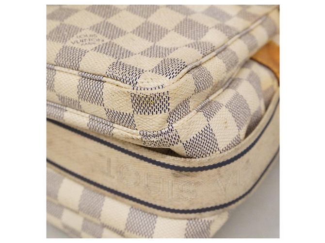 Borsa a Spalla Naviglio Damier Azur Louis Vuitton Bianco - vista 8