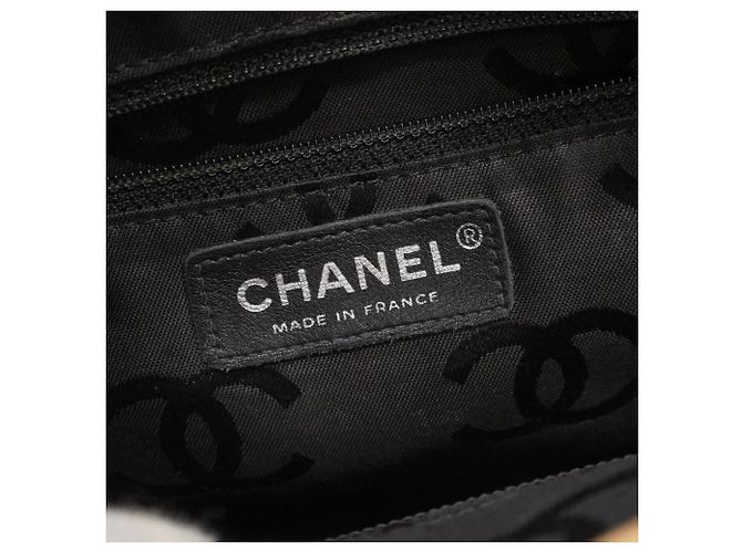 Chanel Cambon Lammleder Tote Bag Schwarz Beige - Ansicht 5