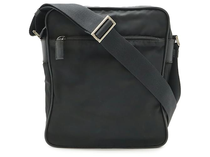 Borsa a Spalla Prada in Nylon e Pelle Nero - vista 2
