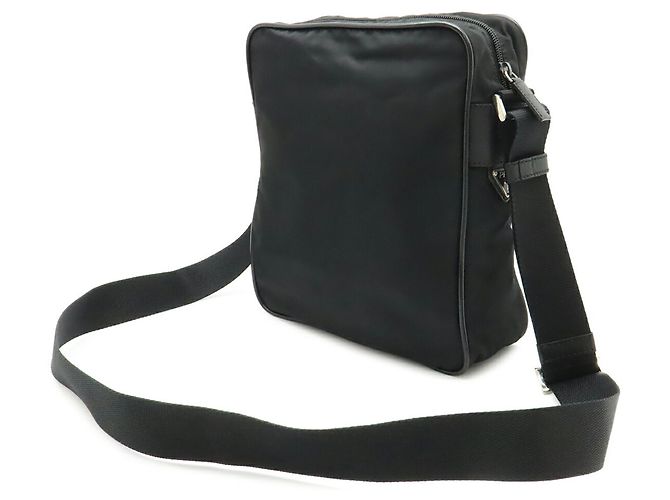 Borsa a Spalla Prada in Nylon e Pelle Nero - vista 3