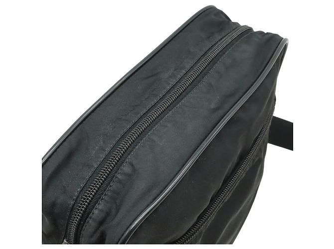 Borsa a Spalla Prada in Nylon e Pelle Nero - vista 6