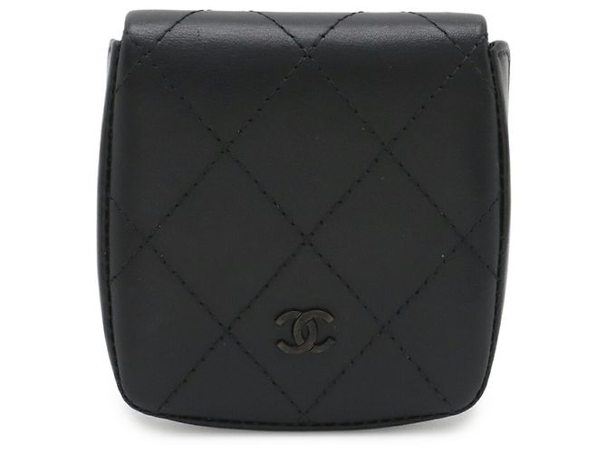 Monedero de cuero negro Chanel - vista 2