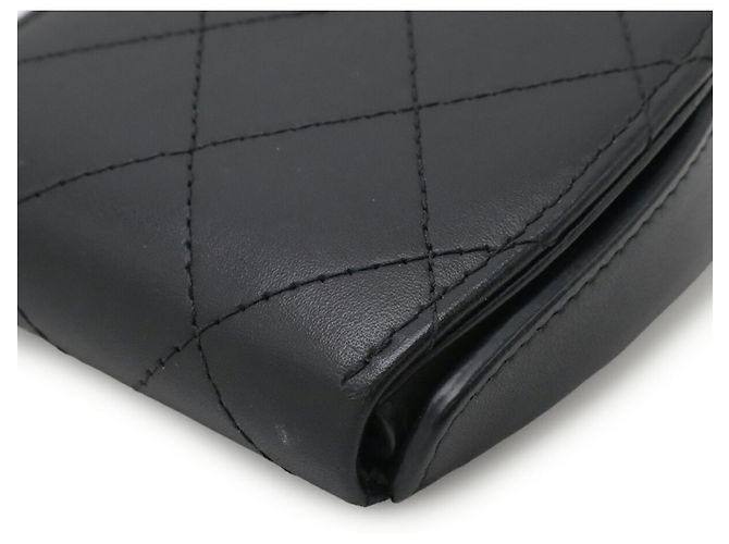 Monedero de cuero negro Chanel - vista 4