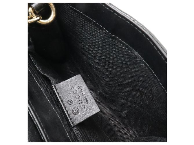Borsa a catena Emily Horsebit Microguccissima di GUCCI Nero - vista 7
