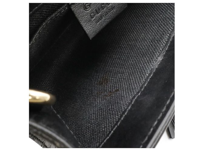 Borsa a catena Emily Horsebit Microguccissima di GUCCI Nero - vista 8