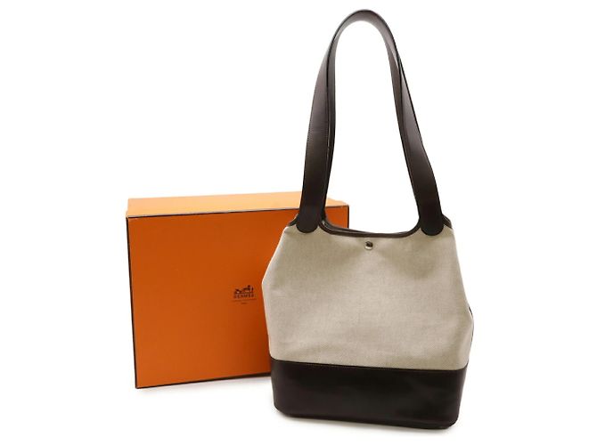 Borsa a spalla lunga Picotin GM di Hermès Marrone scuro - vista 10