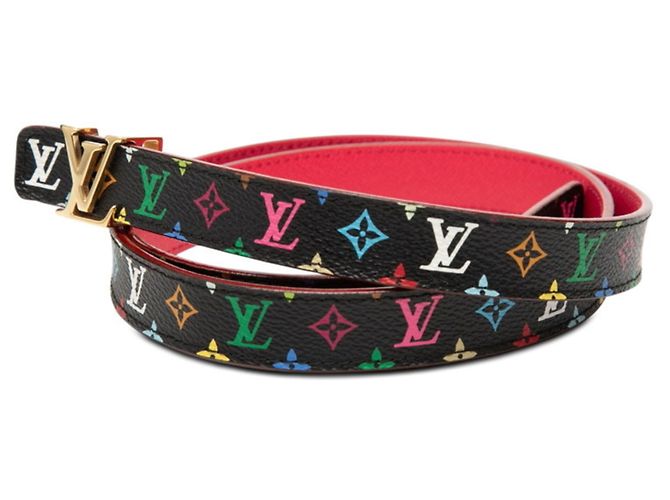 Cintura Initial Monogram Multicolor Louis Vuitton Nero Multicolore - vista 2