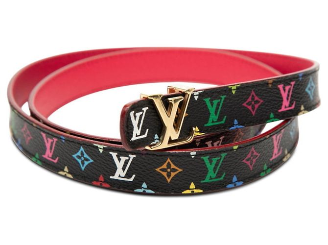 Cintura Initial Monogram Multicolor Louis Vuitton Nero Multicolore - vista 4