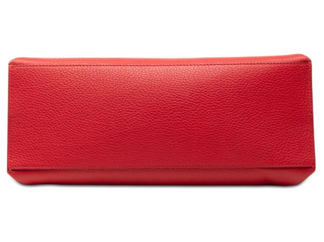 Borsa in pelle rossa Gucci Bamboo Daily Rosso - vista 3