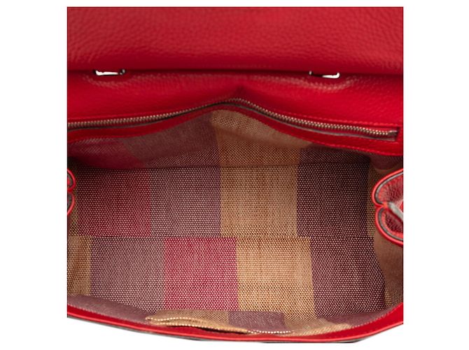 Borsa in pelle rossa Gucci Bamboo Daily Rosso - vista 4