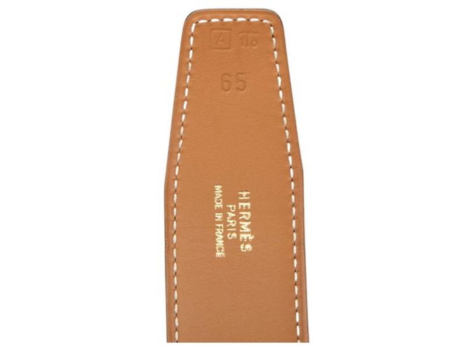 Cinturón H Constance de Hermès Roja Beige - vista 5